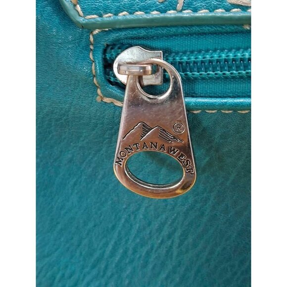 Montana West Turquoise Crossbody Bag With Embellished Details & Tassel Accent T8 - Picture 7 of 9